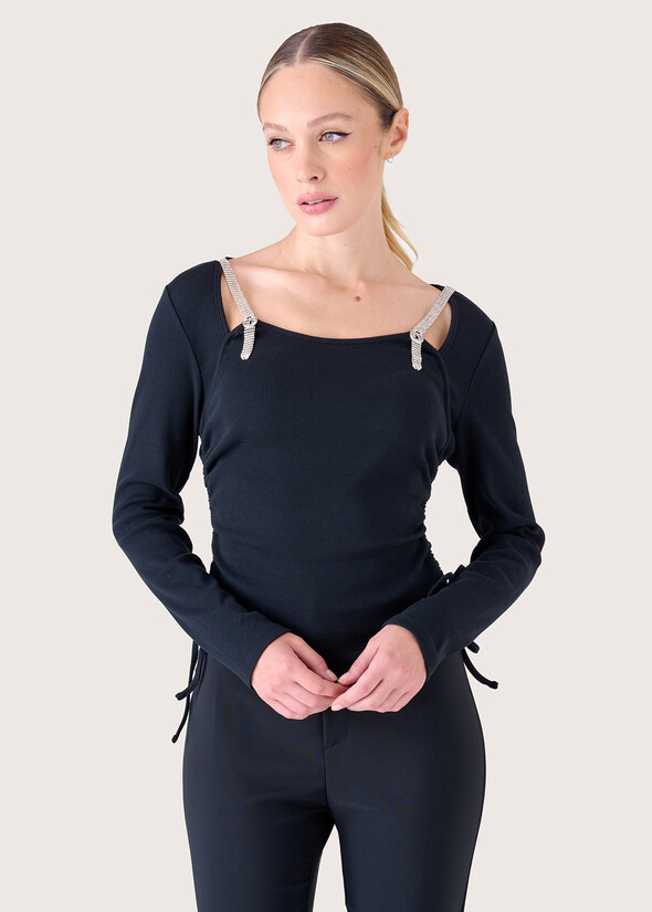 Maglia Spain in cotone NERO BLACK Donna null