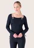Spain cotton jersey NERO BLACK Woman image number 1