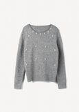 Maglia Michela con perle e strass GRIGIO MEDIUM GREY Donna immagine n. 4