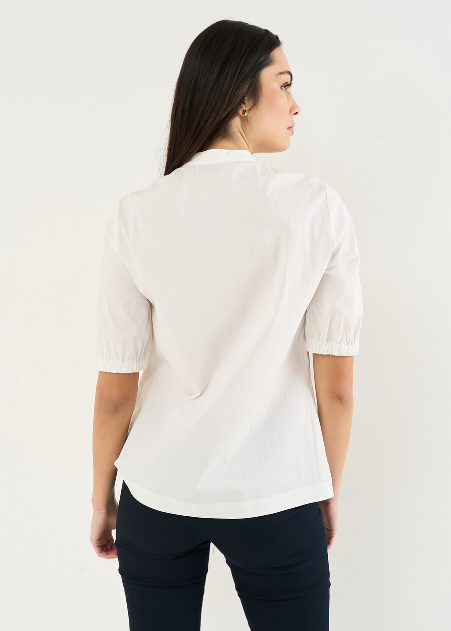 Coeur cotton blend blouse BIANCO WHITE Woman , image number 3