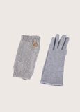 Glen knitted double gloves GRIGIO MEDIUM GREY Woman image number 2
