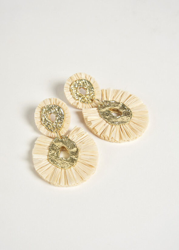 Orecchini Gelso a cerchio BEIGE AVENA Donna null