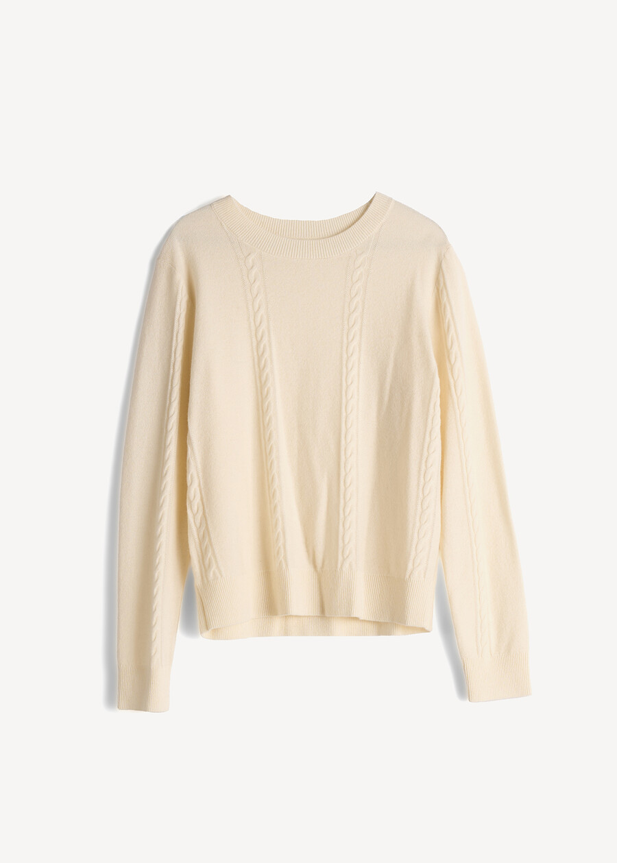 Maglia Meggy in lana e cashmere BEIGE LATTEBLU Donna , immagine n. 5