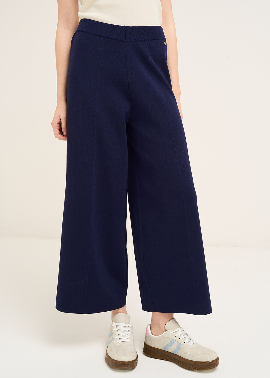 Pantaloni Piper in maglia gamba larga BLU Donna , immagine n. 2