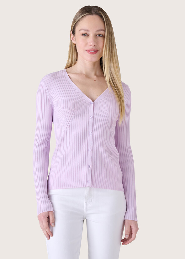 Charlize ribbed cardigan ROSA CANDY Woman null