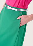 Giusy short skirt in screp fabric VERDE GARDEN Woman image number 3