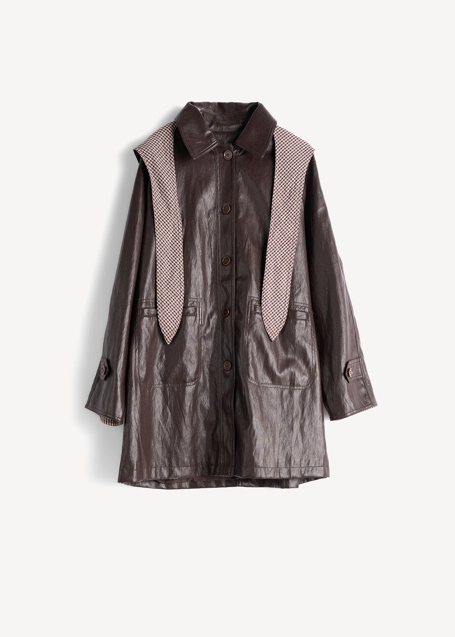 Gabriel faux leather coat MARRONE Woman , image number 7