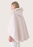 Maella hooded cape NERO BLACKBEIGE LATTE Woman image number 5