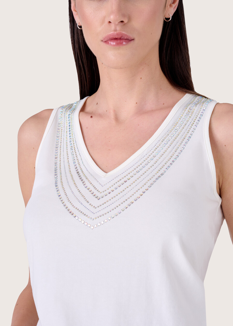 Top They con cristalli BIANCO Donna , immagine n. 2