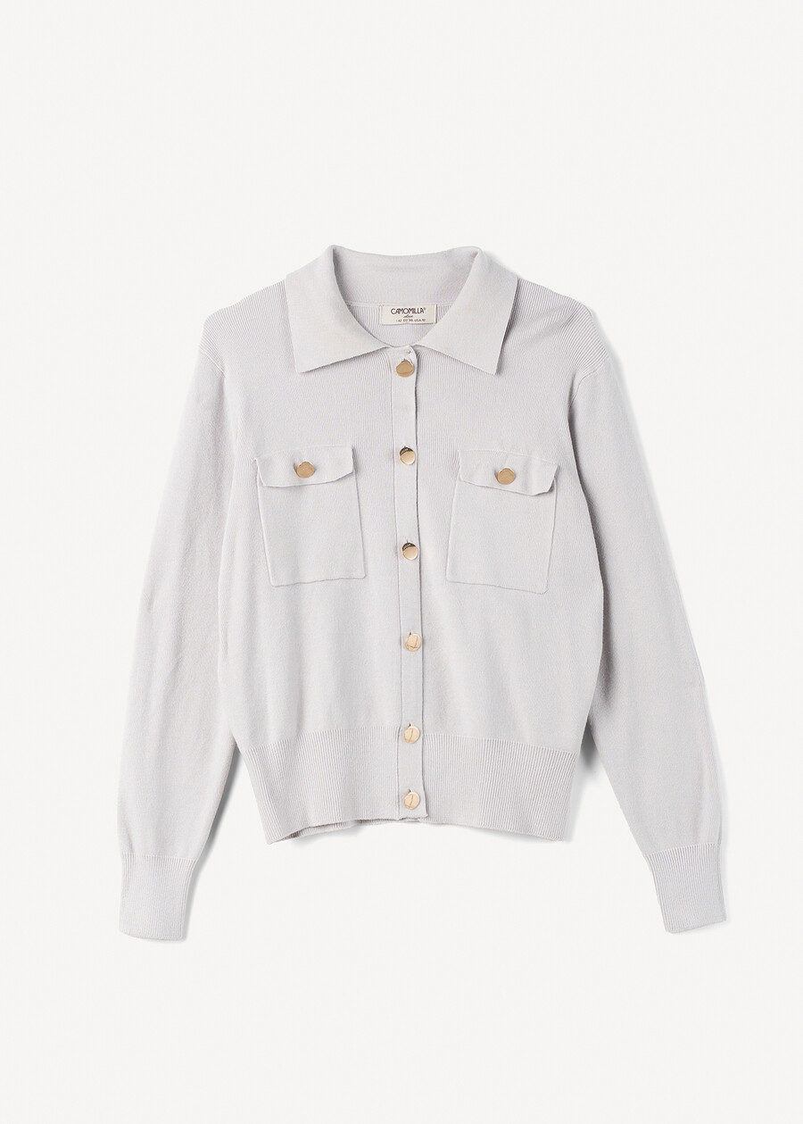 Cardigan Camilla con collo baby MARRONE CAFFEGRIGIO PERLA Donna , immagine n. 5