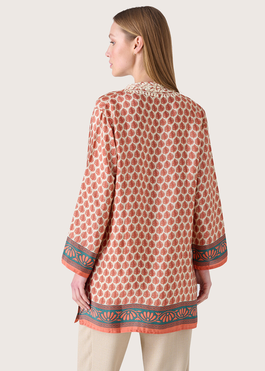 Blusa Candice in satin ROSSO CORALLO Donna , immagine n. 3