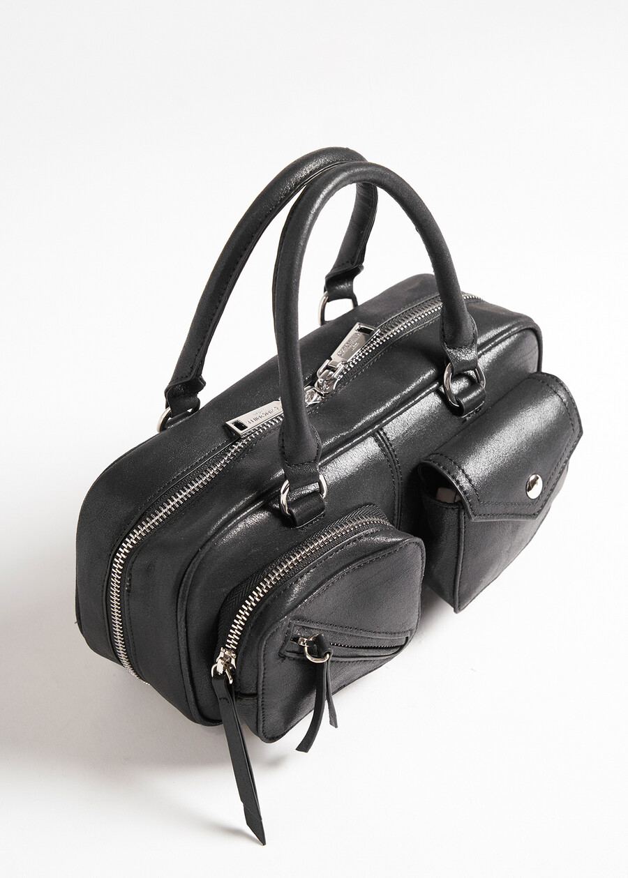 Bauletto Bayla effetto nabuk NERO BLACKGRIGIO CENERE Donna , immagine n. 2