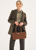 Berny faux suede duffle bag NERO BLACKMARRONE Woman image number 1