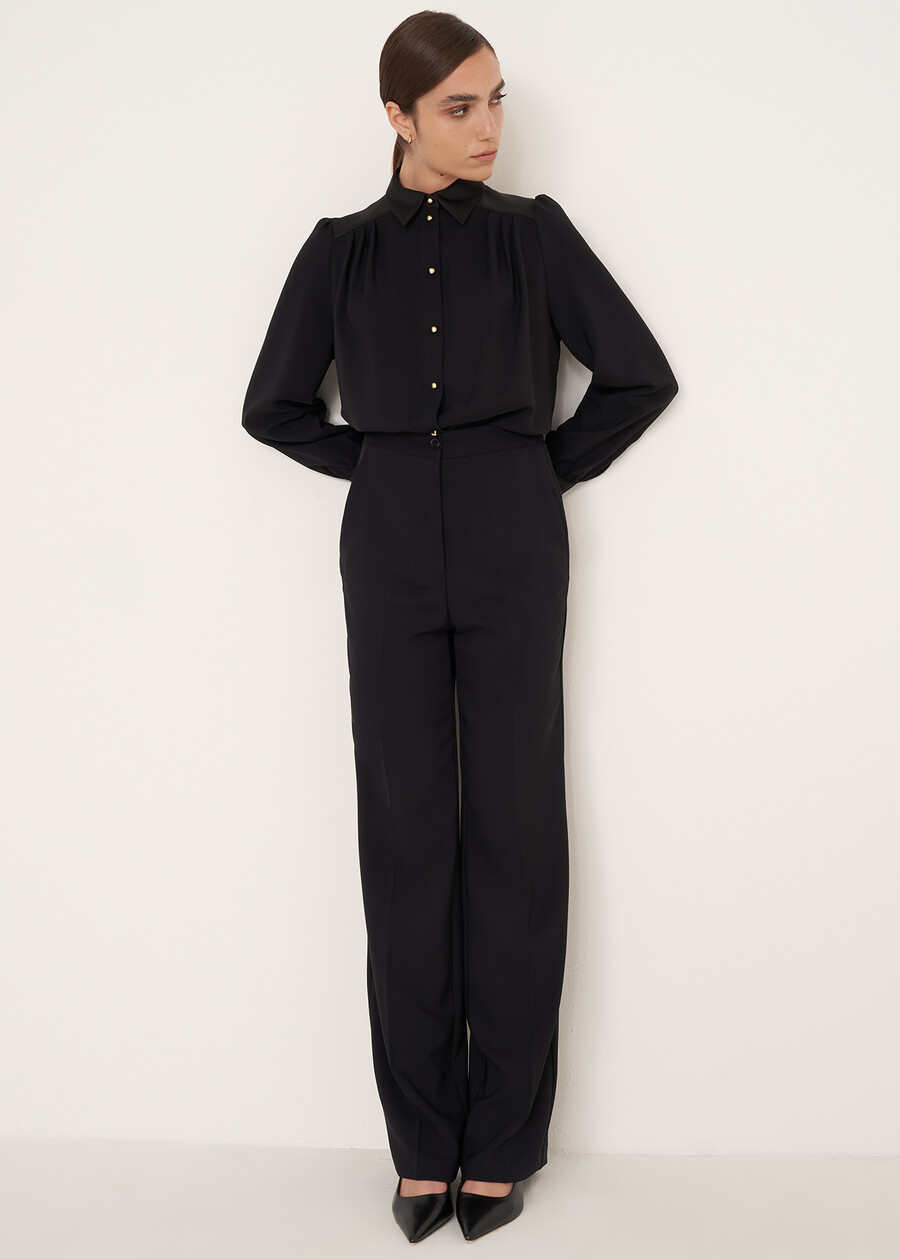 Pantalone Giorgia-L in cady NERO BLACK Donna , immagine n. 2