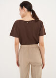 Sunset t-shirt with embroidery MARRONE JAVAROSA QUARZO Woman image number 3