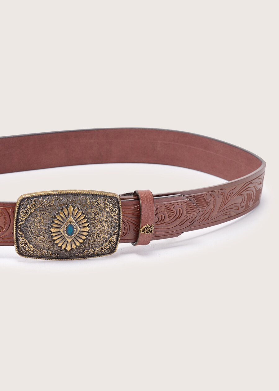 Cintura Caladios 100% vera pelle MARRONE Donna , immagine n. 2
