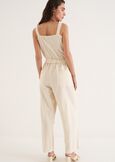 Penty linen-blend trousers
 VIOLA MELANZANABIANCO BURRO Woman image number 5