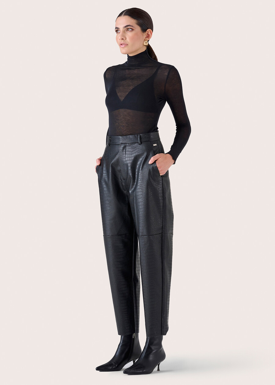 Pantalone Peony in ecopelle NERO BLACK Donna , immagine n. 3