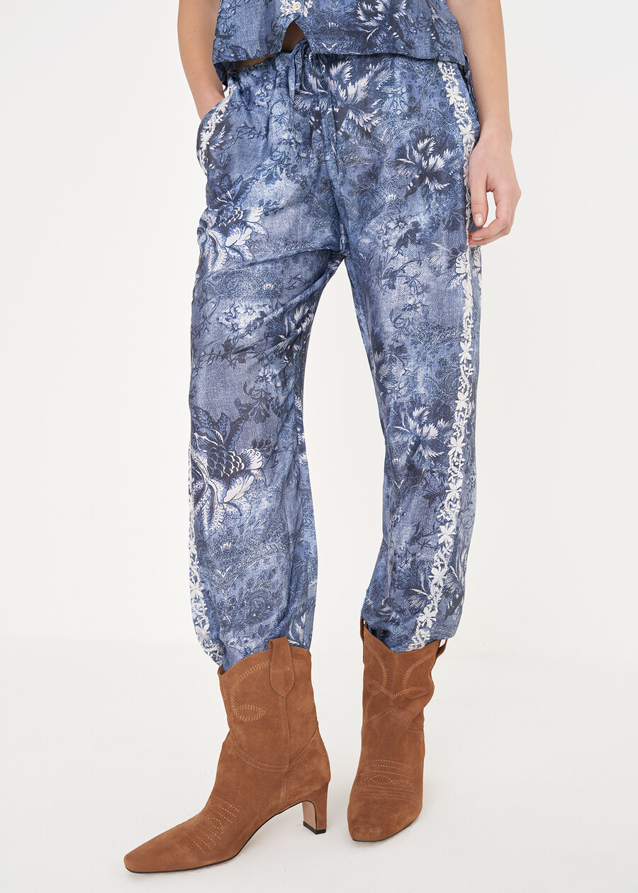 Pantalone Phoebe in poliviscosa BLU Donna , immagine n. 3