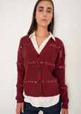 Clod sequin cardigan ROSSO CHIANTI Woman image number 1