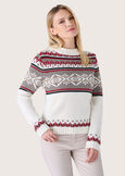 Maribor Norwegian pattern jumper BEIGE LATTE Woman image number 2