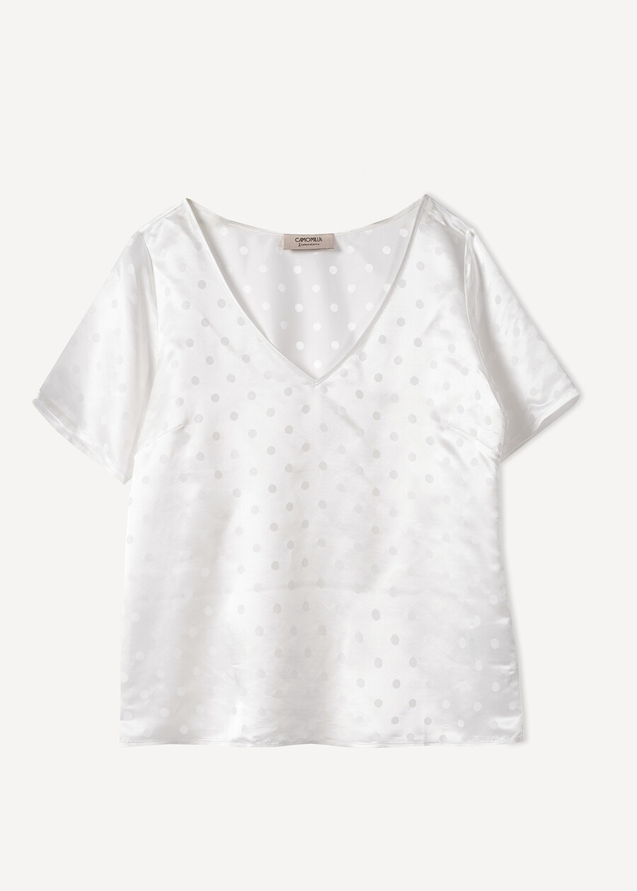 Birky jacquard blouse BEIGEBIANCO WHITE Woman , image number 5