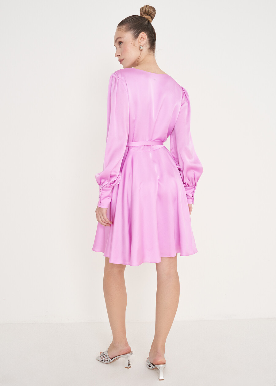 Angelique satin dress VIOLA ORCHIDEA Woman , image number 4