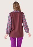 Sadee blouse in double fabric MARRONE EQUADORNERO BLACK Woman image number 3