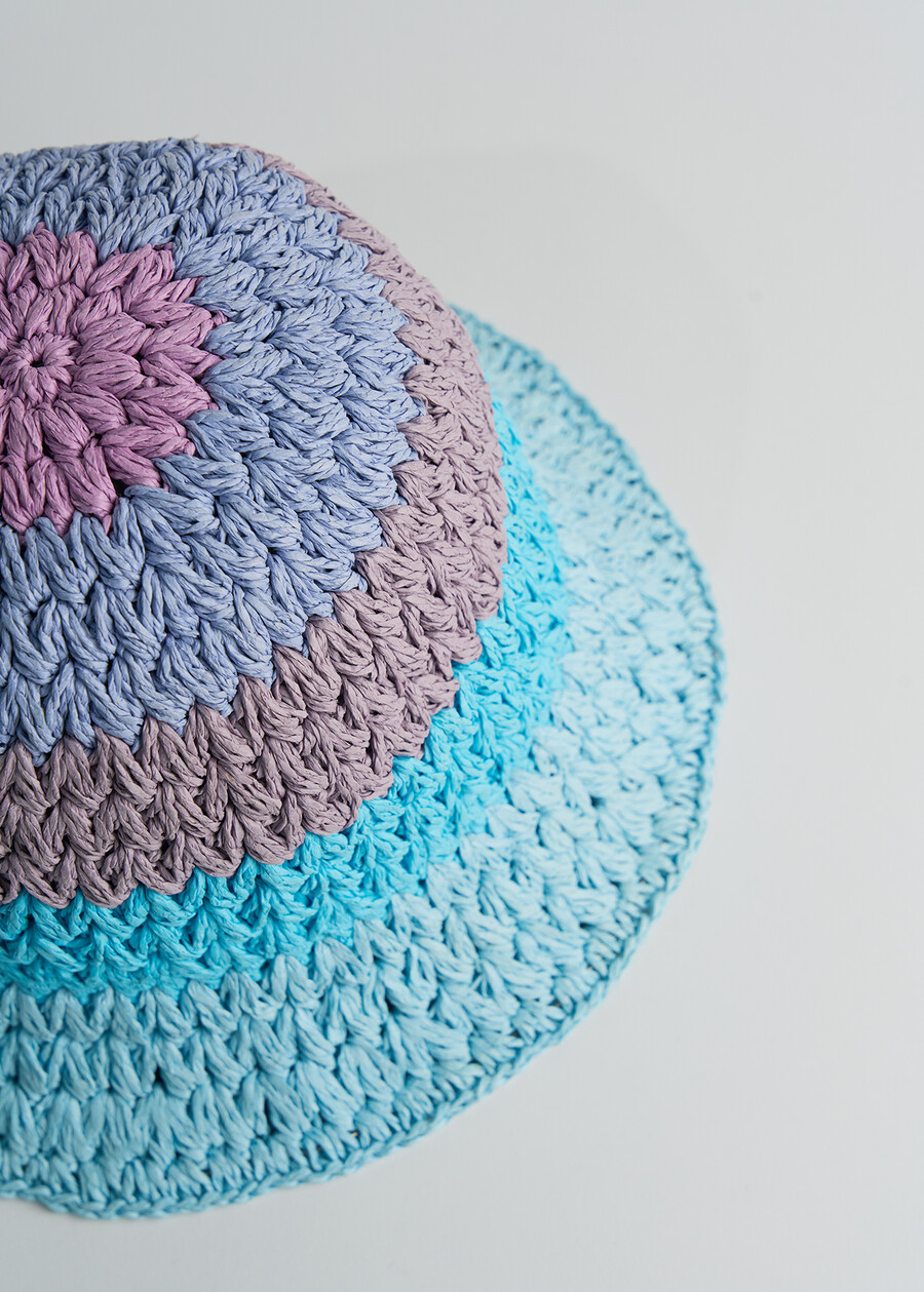 Cappello Cleope a riga multicolor ROSAROSA Donna , immagine n. 3