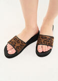 Sandalo Stanley-A animalier con zeppa MARRONE CARAMELLO Donna immagine n. 1