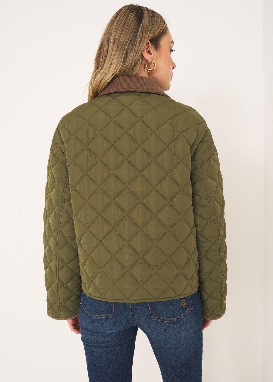 Glossy quilted jacket VERDE ALGA Woman , image number 4