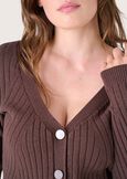 Clay V-neck cardigan MARRONE CASTAGNA Woman image number 2