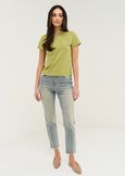 Samuela cotton T-shirt with bead detailing VERDE Woman image number 4