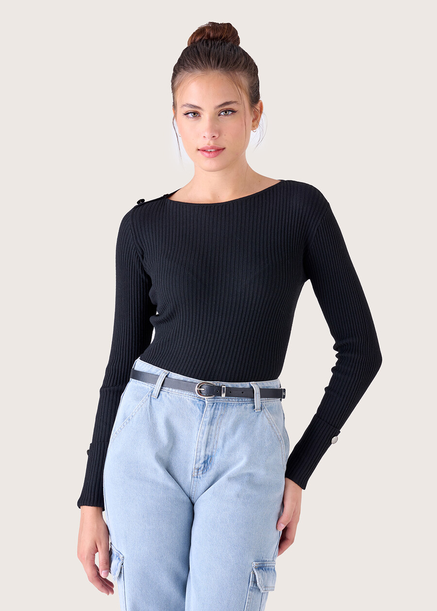 Maglia aderente Milva NERO BLACK Donna , immagine n. 1