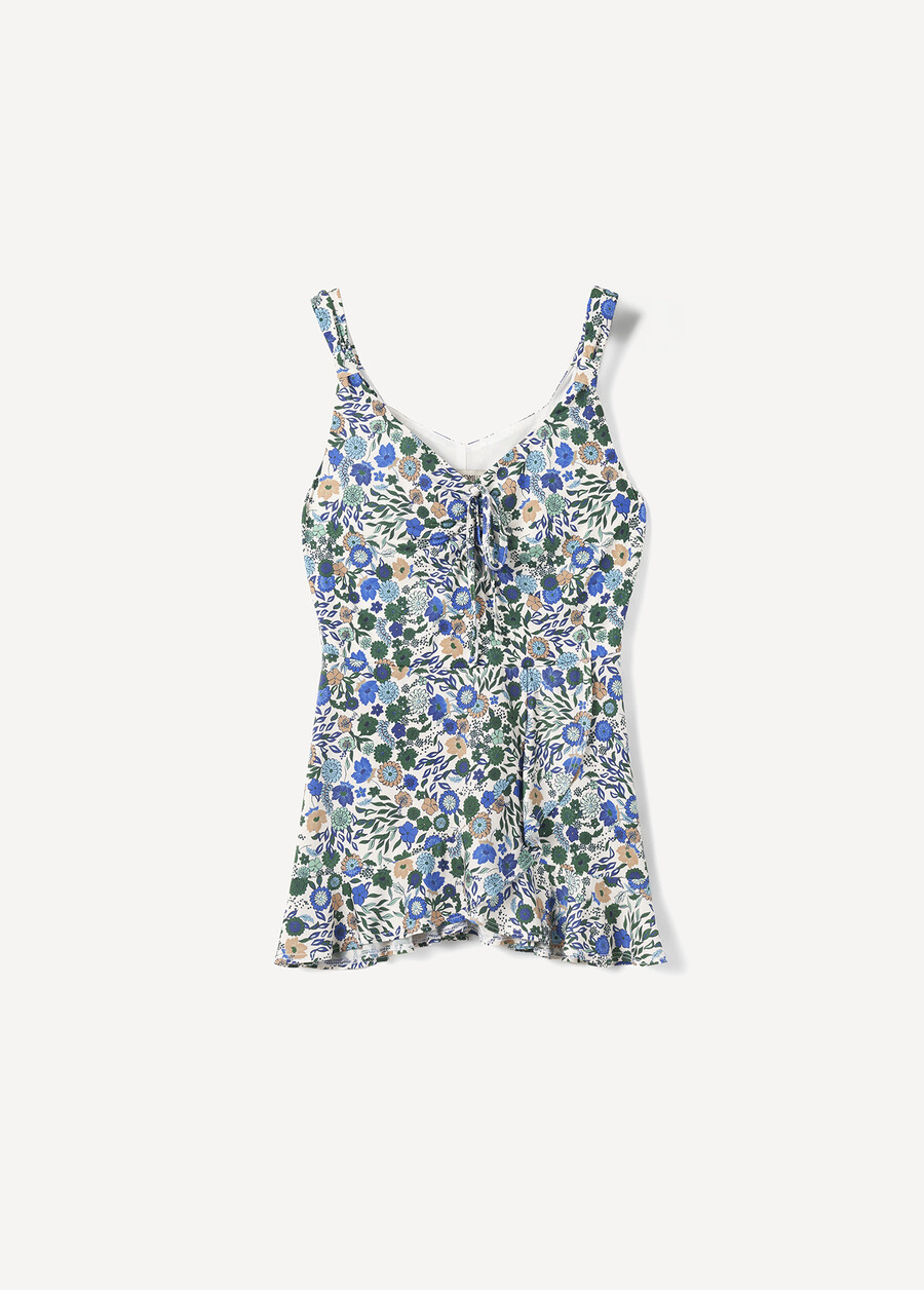 Top Tries With V-Neck And Ruffles VERDE Woman , image number 4