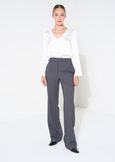 Pantaloni Giorgia ampi in lana GRIGIO GREY Donna immagine n. 2