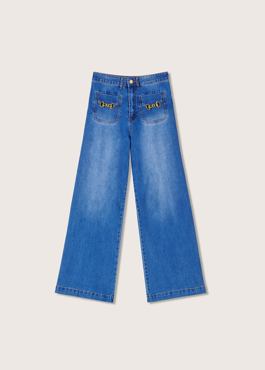 Pantalone Daisy in denim di cotone DENIM Donna , immagine n. 5