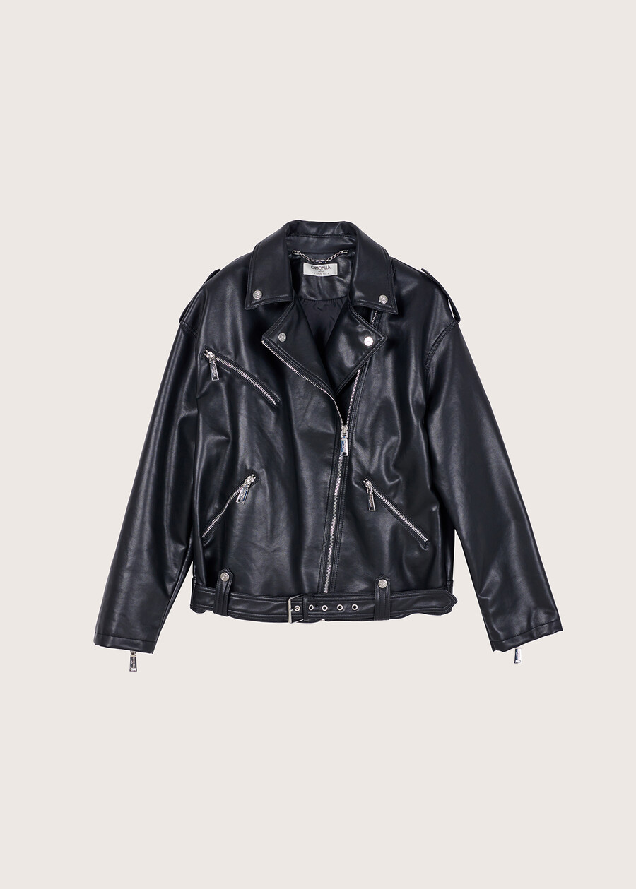 Giubbotto Georgia in ecopelle NERO BLACK Donna , immagine n. 6