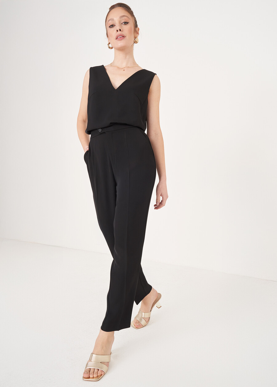 Top Thomas Scollo a V BIANCO WHITENERO BLACK Donna , immagine n. 5