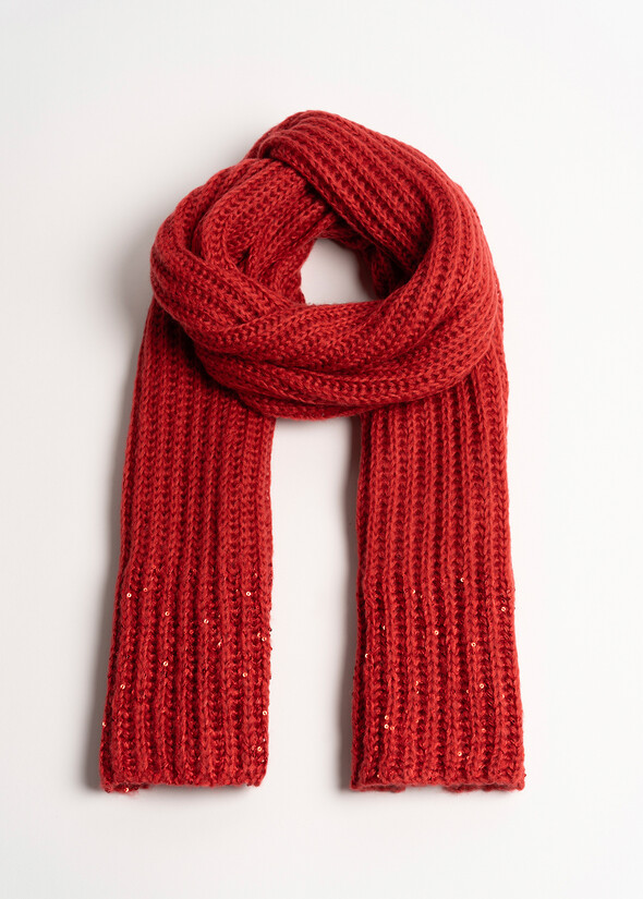 Sciarpa Sharon con paillettes ROSSO Donna null