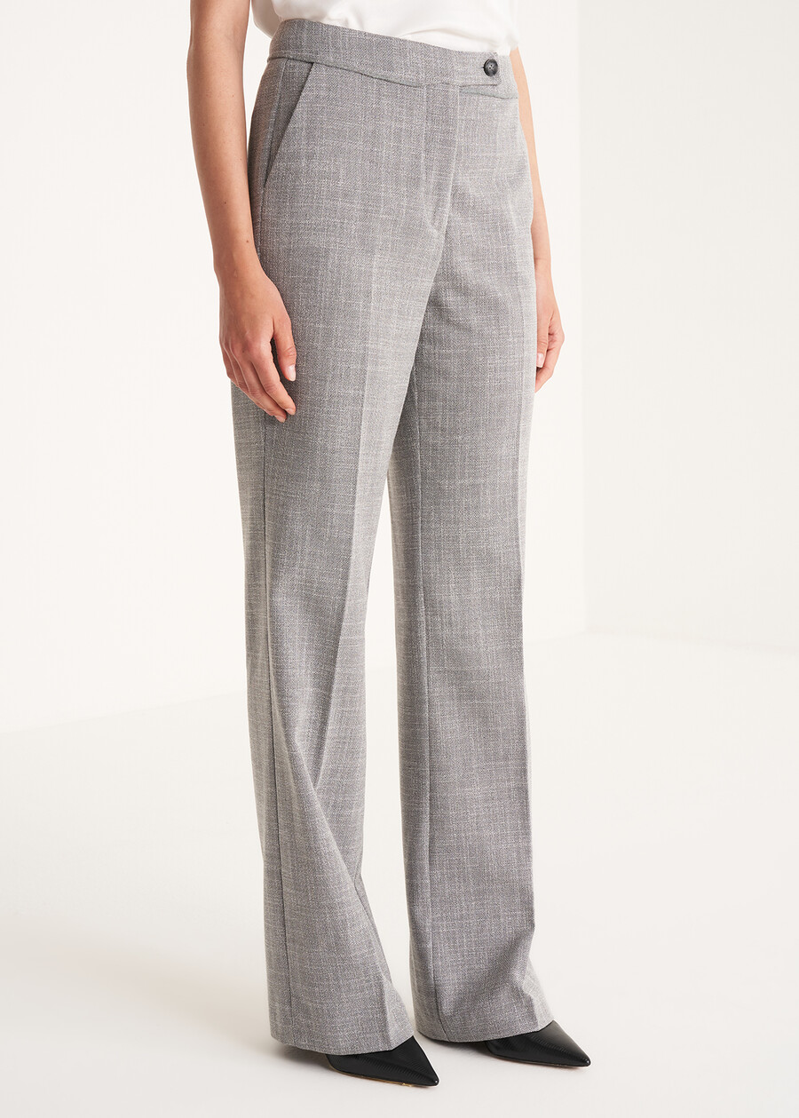 Pantaloni Giorgia in tessuto poliviscosa GRIGIO GREYVERDE PAVONE Donna , immagine n. 3