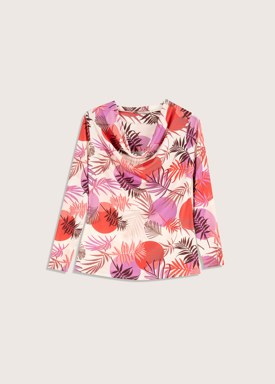Maglia Laura con stampa giapponese BEIGE Donna , immagine n. 4