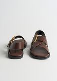 Siria genuine leather sandal MARRONE Woman image number 4
