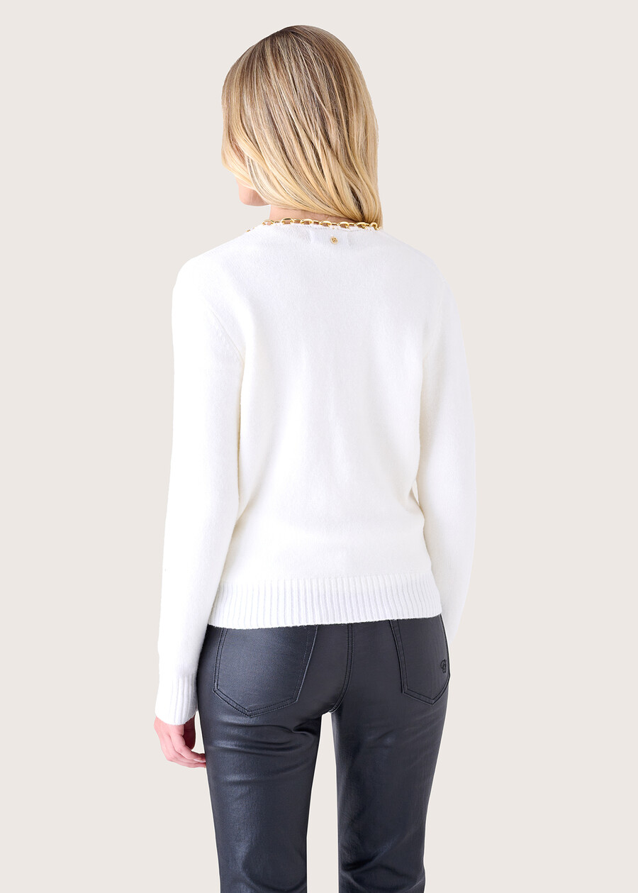 Crimea knitted cardigan BEIGE LATTE Woman , image number 3