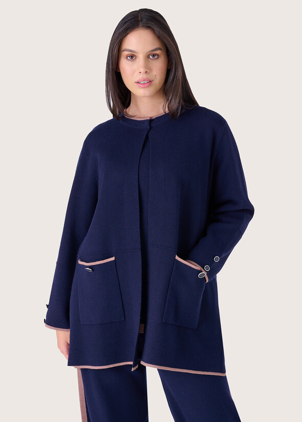 Cristian round neck cardigan MARRONE CARAMELLO Woman null