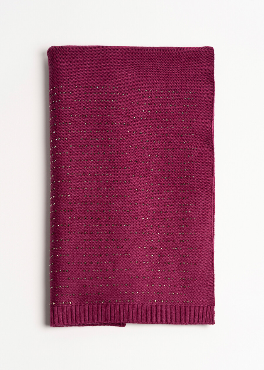 Skye scarf with micro rhinestones ROSSO MAGENTAVERDE PAVONE Woman , image number 2