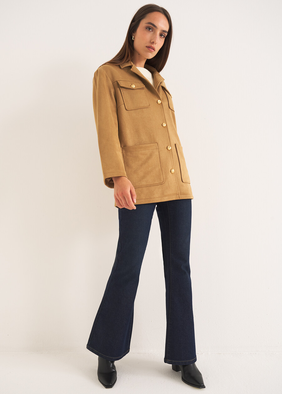 Giubbino Galy in ecopelle MARRONE TERRA Donna , immagine n. 5