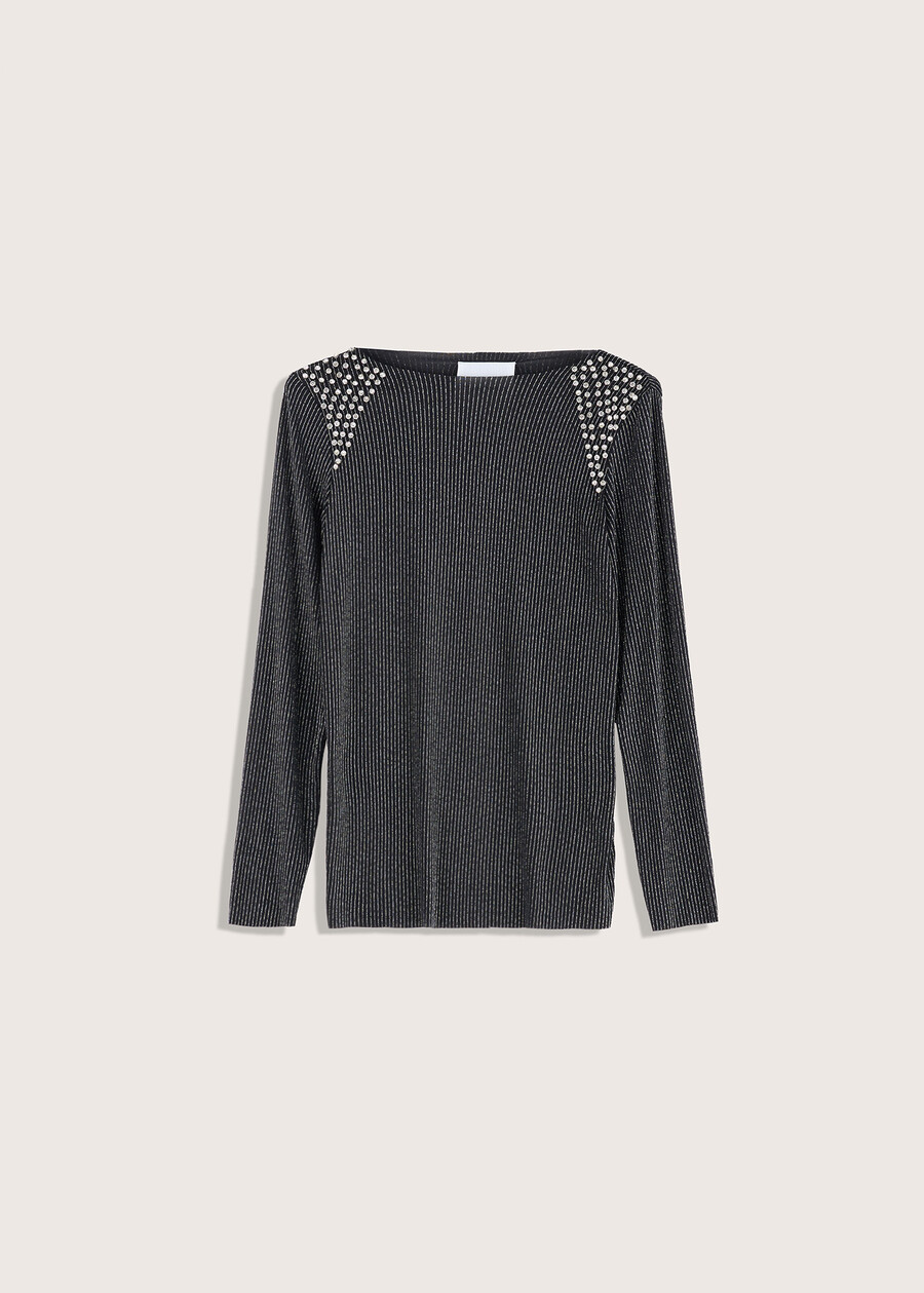 Maglia Stacy con perline NERO Donna , immagine n. 4