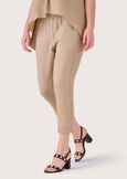 Pantalone Pierce 100% lino MARRONE TABACCO Donna immagine n. 3