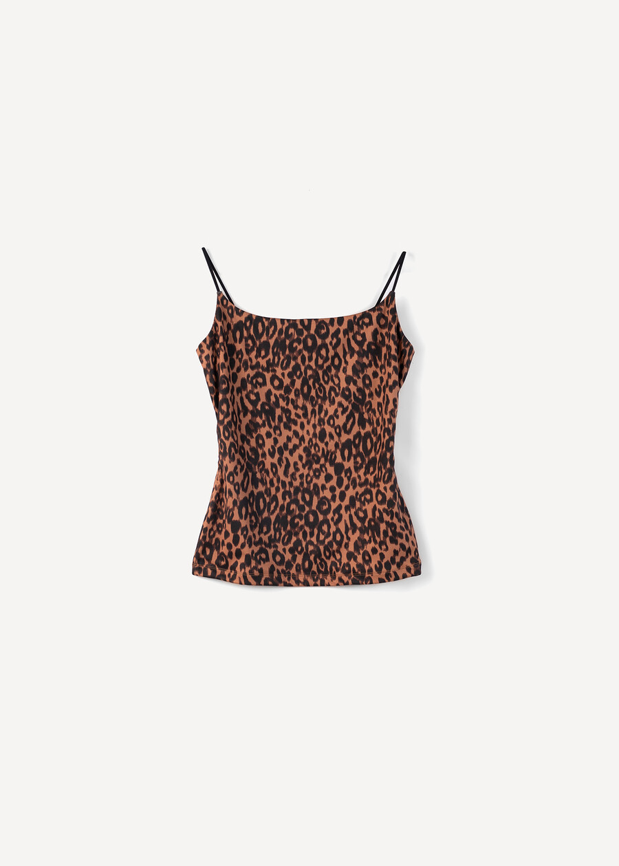 Tykon animalier Studio top MARRONE CARAMELLO Woman , image number 4